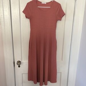Chris & Carol Terracotta Midi Dress